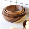 Tazones clásicos frutas tazón compacto buen grado ligero gran capacidad de madera japonesa conveniente