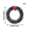 Flores decorativas 1pcs Christmas Decoration Wreath With Red Bow 25-30 cm