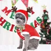 Köpek Giyim Sevimli Karikatür Elk Pet Kostüm Cadılar Bayramı Noel Ren Geyiği Cosplay Kıyafet Yumuşak Sıcak Coral Velvet Polar Tulum Kış Palto