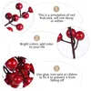 Decorative Flowers 10pcs Christmas Red Berry Pick Artificial Holy Stems Branches DIY Wreath Crafts Holiday Decor ( )