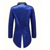 Men's Suits Royal Blue V-Neck Long Sleeve Tuxedo TV Performance Magic Jacket Glitter Sequin Decoration Red Gold Black Blazers XXL