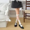 Women Socks Summer Long Sock Nylon Ultra-thin Polka Dot High Stockings Transparent Lolita Solid Color See Through