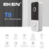 Video inalámbrico Eken T8 Eken t8 Dámina 1080p Visual Intercom Vision IP67 Visión nocturna impermeable Pir Security Wifi Video Hoterbell