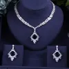 Outils Jankelly 2pcs Bridal Zirconia Jewelry Ensembles pour femmes, Dubai Nigeria CZ Crystal Wedding Bijoux