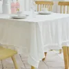 テーブルクロスピュアコットンデスクティーダイニング長方形の緑の牧歌的なテーブルクロス