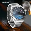 Tittar original North Edge Gavia 2 Business Smart Watch Luxury Full Steel Altimeter Compass Sport Digital Waterproof Smartwatch Apache
