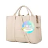 Designer Marcj Tote bag Womens new solid color Pu letter tote simple leisure large capacity handbag ALDI RKR5