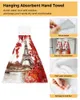 Towel Red Tower Oil Painting Kitchen Cleaning Cloth Absorbent Hand Household Dish