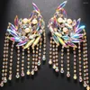 Dingle örhängen Imitation Pearl Tassel Accesories for Women Gift 2024 Fashion Statement Rhinestone Stud Luxury Jewelry