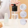 Opslagflessen 300 ml draagbare hervulbare fles lege plastic nagellak remover make -up water bottel press pompdispenser