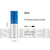 Storage Bottles 50pcs 5ml Frosted Glass Perfume Bottle Color Aluminum Cap Spray Trial Sample Portable Liquid Container For Cosmetics