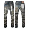 Designer maschile designer viola pantaloni in denim maschi jeans maschi pantaloni neri pantaloni di alta gamma di alta qualità motociclista strappato jean slim fit moto abbigliamento