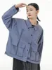 Women's Jackets XITAO Vintage Jacket Fashion Pocket Single Breast Full Sleeve 2024 Spring Minority Loose Solid Color Coat WLD8999