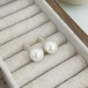 Stud-oorbellen vinregem Classic Elegant 5-12 mm Pearl edelstenen oorstoppen voor vrouwen 925 Sterling Silver Wedding Gifts Sieraden Groothandel