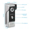 Interphone 4,3 pouces Doorbell Video Camera Wired Touch Monitor Interphone Interproproofr Ir Night 700TVL Vision for Home Surveillance 4 Wire Configuration