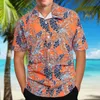 Men's Casual Shirts Printed Mens' Summer Top Turndown Collar Buttoned Cardigan Short-Sleeved Blouse Loose Beach Blouses For Man