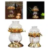 Décoration de fête de style vintage lampe à huile décorative Lotus Flower Lanterne Light pour les cadeaux d'église de vacances en salle