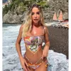 2023 sexy Bikini Frauen Print Brasilian Set Halfter Rückenless Badeanzug Schwimmkleidung Biquini Dot Biquini Frau 240403