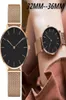 Les femmes de luxe regardent la mode de bracelet de mode DW Version avancée 36 mm 32 mm 28 mm matériau en acier inoxydable Matchs de dames Montre de Luxe7437311