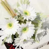 الزهور الزخرفية 7pcs/حزمة pu الاصطناعية زهرة gerbera باقة الزفاف ديكور زفاف مزيفة للعروس الأحداث حفلة عرض المنزل الأزهار