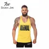 Sete Joe Cotton Animal Stringer Tampo Tops de homens sem mangas Singlets Roupas de fisicultura para fitness coletes de fitness240325