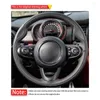 El volante cubre cubierta de automóvil de cuero genuino negro para mini (hatchback/mini) jcw clubman convertible countryman