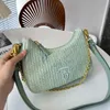 10a Raffias Straw Weave Bag Designer Beach Tags Fashion Man Chain Triangle Crossbody Handtassen Damesweekend schoudertas met riem koppeling onderarm pochettezakken