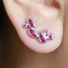 Stud Earrings CAOSHI Chic Ear Studs Lady Daily Jewelry With Bright Rose Red Crystal Stone Delicate Dainty For Women Fancy Accessories