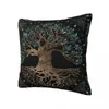 枕の木の木ゴールデン大理石の枕カバー印刷ポリエステルカバー装飾Yggdrasilケースホームスクエア45 45cm