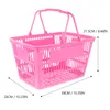 Förvaringsväskor Mall Shopping Basket Merchandise Plastic With Handtag Outdoor Picnic Portable
