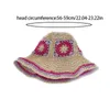 BERETS KOREA HOLLOW SKILT FLOWER BUCHET HAT KVINNS SURE SURE Söt handvävd solskyddsmedel Cap Beach Breattable Anti-UV Panama