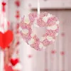 Flores decorativas do dia dos namorados em forma de coração cor de rosa artificial coral realista Floral para janela Varanda robusta versátil