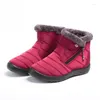 Stivali inverno scarpe da filo della caviglia da donna calda casual leggero impermeabile peluche snow botas mujer