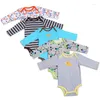 Bedding Sets 5Pcs High Quality 3M-24M Winggle-in Cotton Infant Long Sleeve Bodysheed Baby Bodysuits