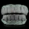 Niestandard 925 Sterling Srebrny Moissanite Diamond Grillz VVS1 Biała złoto Real ręcznie robione złoto Plosed Out Fine Hip Hop Biżuteria