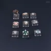 ジュエリーポーチ20pcs卸売透明なプラスチックリングクリップディスプレイ小道具棚スタンドホルダースクエア