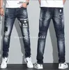 Men's Jeans Trendy Jeans Men's Slim Fit Pencil Pants Cotton High End Embroidery Worn Hole Pants Men Jeans Womens Designer Dress Jeans Womens High Waisted Skinny