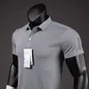 قميص الجولف للرجال الرياضة الفاخرة البولو غير الرسمي Quickdrying Treptable Lapel Sortsleeved Tshirt for Man Summer 240401