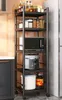 キッチンストレージ移動可能な隙間棚の床スタンディングオーガナイザー多機能家庭用狭いラックホーム家具