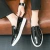 Casual Shoes Korean Version Mens Dress Loafers Leather Oxford Business For Men Double Buckle Formal Mariage Wedding Party