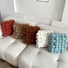 Poduszka Unikalna kwadratowa tkanina pluszowa ręcznie wykonana z sofy krzesło fotelika domowe