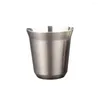Mugs Practical Mug Silver Color Children Insulated Water Double Wall Smooth Surface Coffee For Office
