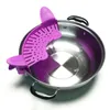 Universal Silikon Clip-On Pan Pot Siebse Anti-Spill Pasta Pot Pot Sieb Futter Grade Frucht Colander Sieb Küche Gegenstände