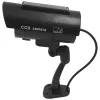 カメラソーラーパワーダミーカメラ防水屋外屋内セキュリティCCTV監視カメラフェイクカメラフラッシングライト付きカメラ