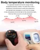 Montres 2022 New Health Smart Watch Men ECG + PPG Température corporelle Blood Oxygène Sébranche cardiaque IP68 THARDER STRAPPORANT WIRESS Charger Men Smartwatch