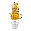 Mugs Giraffe Teapot Set Birthday Gift Porcelain For Boys Girls Animal Theme Drinking Cup Hiking Traveling Home Table Picnics