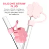 Disposable Cups Straws 2 Pcs Glass Eco-friendly Stopper Adorable Cover Dust Dustproof Plug Dust-proof Cap Girl