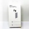 2 in 1 SET 20W PD Typ C USB Ladegerät USB-C-Kabel Fastlade EU US-Plug-Adapter Schnellladegeräte für iPhone 15 14 13 12 11 Pro Max und Samsung Android iPhone Ladegerät