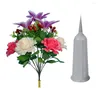 Fleurs décoratives pour le cimetière Simulation Plante nordique Hone Decoration Creative Rose Lily High Quality Perfect Shonestone Decor Bouquet