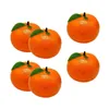 6人の人工オレンジプラスチックフルーツサプライのパーティーデコレーションパックは、テーブルの装飾のための偽のモデル安全で簡単に掃除する